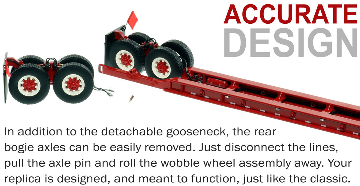 More functionality of 1:50 Scale 1950s Rogers 90-Ton Beam Trailer - Mammoet