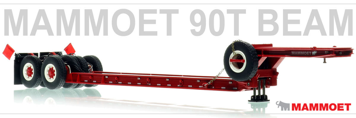 1:50 scale diecast model of 1950s Rogers 90-Ton Beam Trailer - Mammoet (410328_000)
