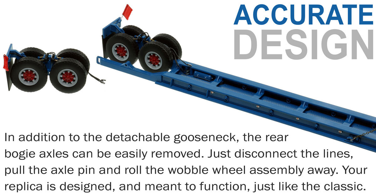 More functionality of 1:50 scale 1950s Rogers 90-Ton Beam Trailer - Sid Kamp Trucking
