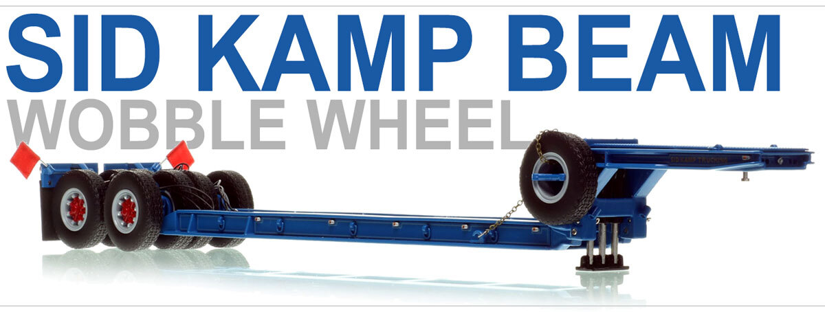 1:50 scale model of 1950s Rogers 90-Ton Beam Trailer - Sid Kamp Trucking