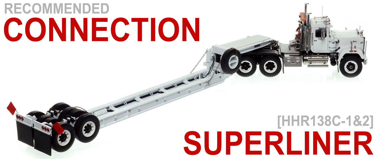 Superliner for 1:50 scale 1950s Rogers 90-Ton Beam Trailer - White