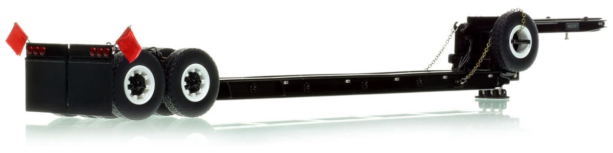 1:50 scale diecast model of 1950s Rogers 90-Ton Beam Trailer - Black
