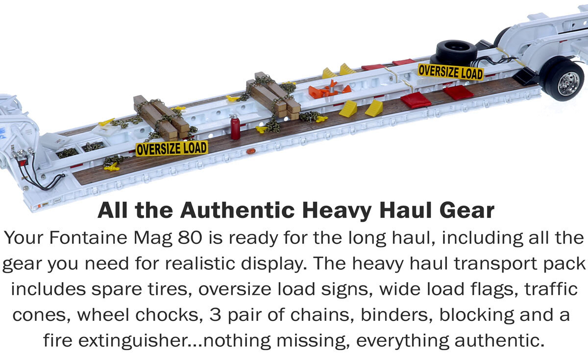 Accessories for 1:50 Scale Diecast Model of Fontaine Magnitude 80 - 100-Ton 5-Axle Step Deck Trailer - Sid Kamp Trucking