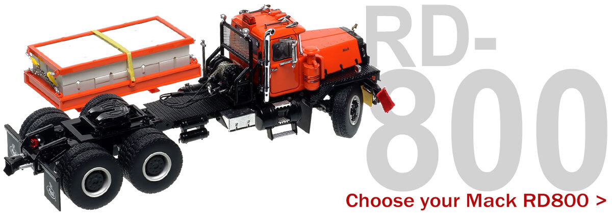 1:50 scale, fully-functional diecast models of the Mack RD800 by Heavy Haul Replicas