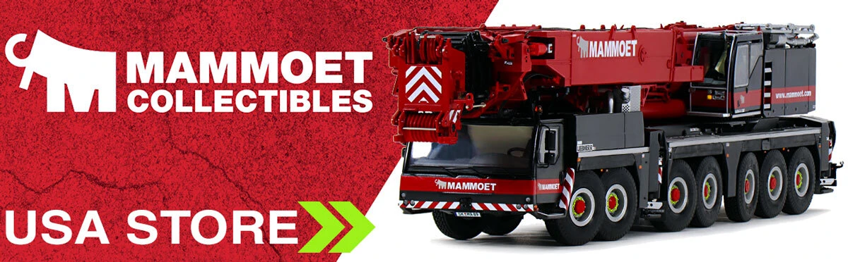 1:50 Scale Diecast Models of Mammoet Cranes, Trucks, Trailers and Loads