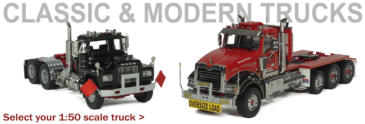 1:50 scale diecast models of classic and modern trucks by Heavy Haul Replicas