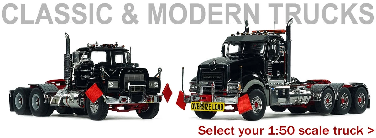 1:50 scale diecast models of classic and modern trucks by Heavy Haul Replicas