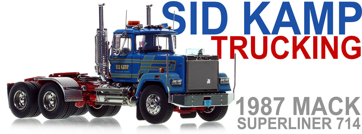 1:50 scale diecast  Sid Kamp Trucking 1987 Mack Superliner 714