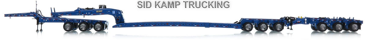 1:50 Scale Fully Functional Diecast Model of Sid Kamp Trucking Fontaine Magnitude 80 - 3x3x3 Flat Level Deck Trailer