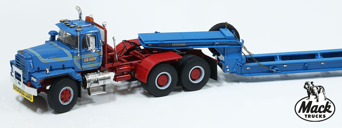 1:50 scale diecast model of Sid Kamp Trucking Mack RD800 Tandem Axle Tractor