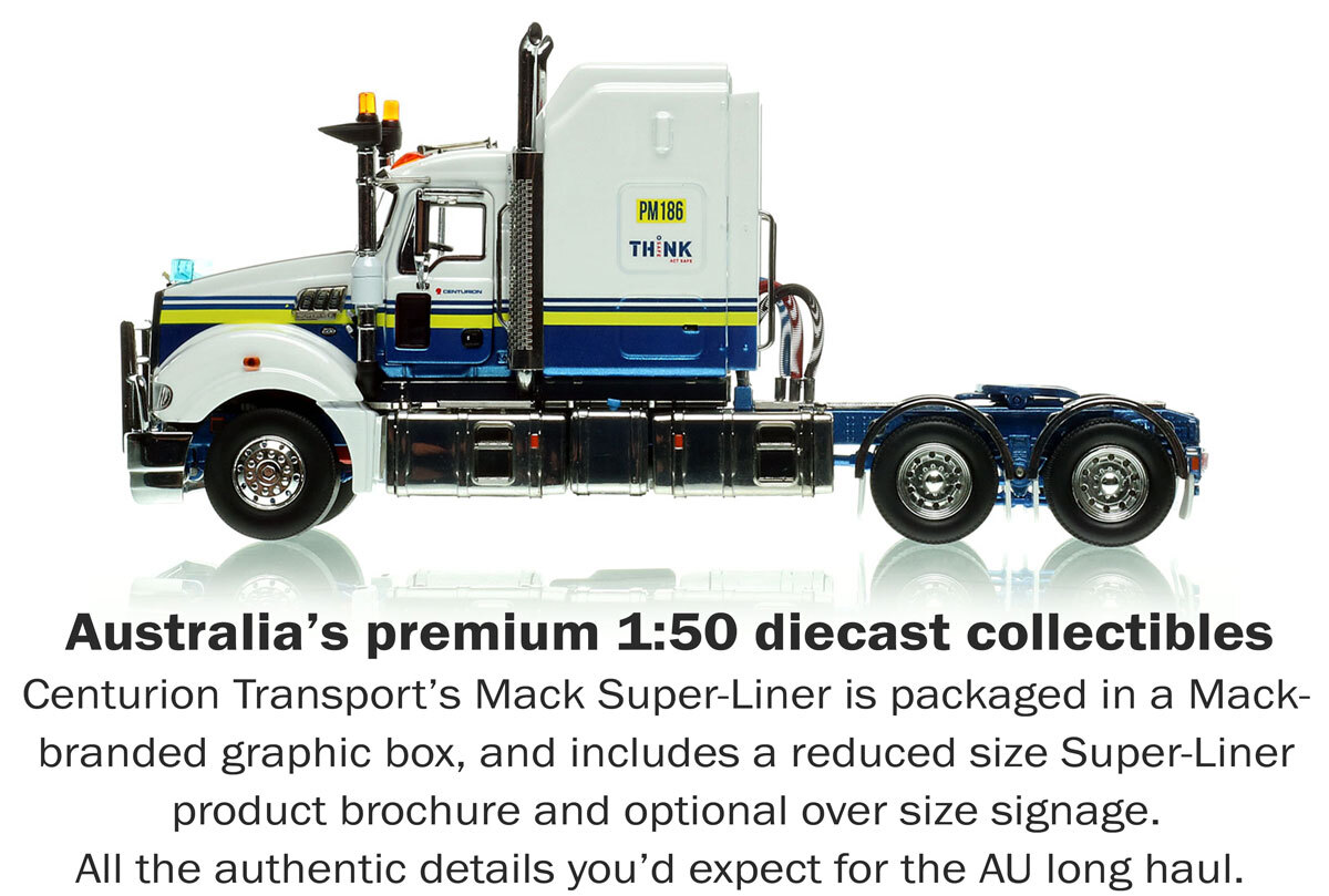 More functionality of 1:50 scale Mack Super-Liner Tandem-Axle Sleeper - Centurion Transport AU