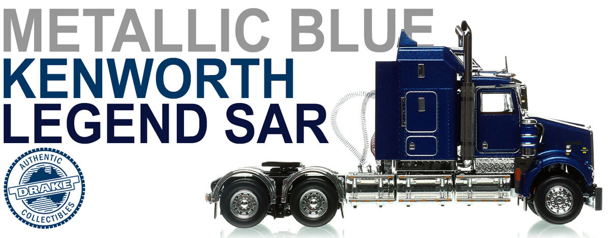 1:50 scale diecast model of Kenworth Legend SAR - Metallic Blue AU