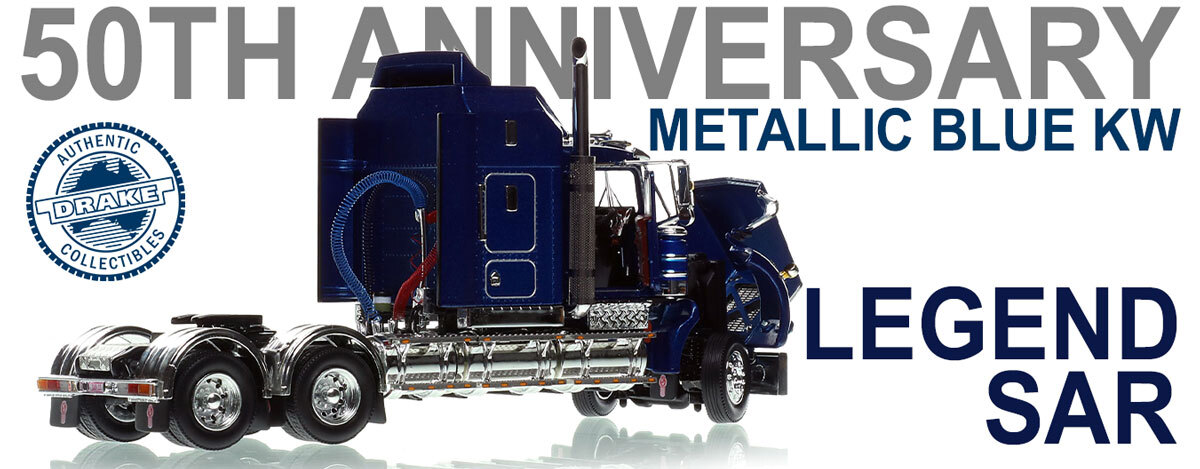 1:50 scale diecast model of Kenworth Legend SAR - Metallic Blue AU