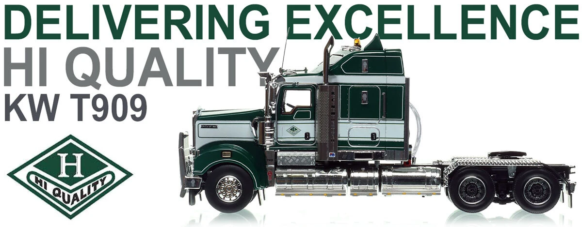 1:50 Scale Diecast Model of Kenworth T909 Tandem Axle Tractor - Hi-Quality Group AU