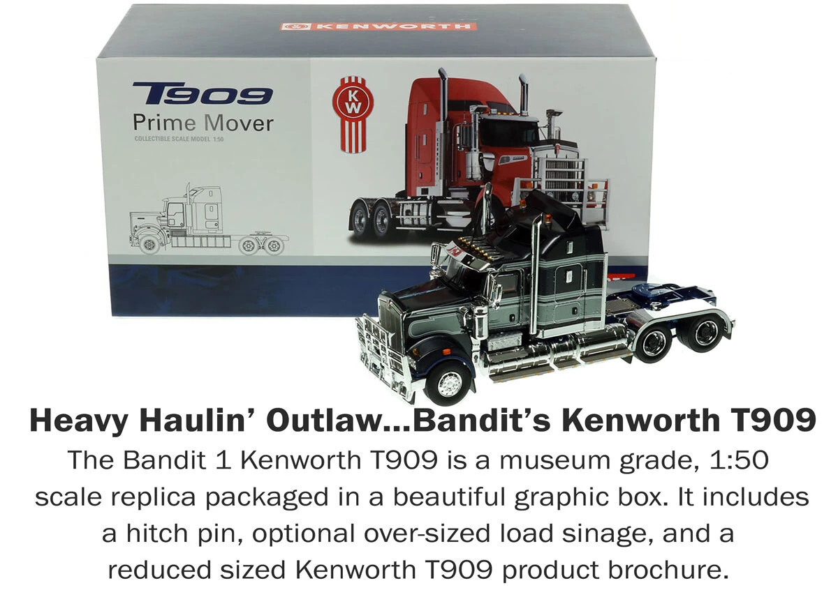1:50 scale diecast model of Kenworth T909 Tandem Axle Tractor - Bandit-1 AU