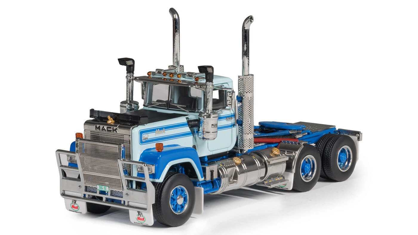 1:50 Scale Diecast Model of Mack Superliner AU Series 1 Day Cab - Light Blue