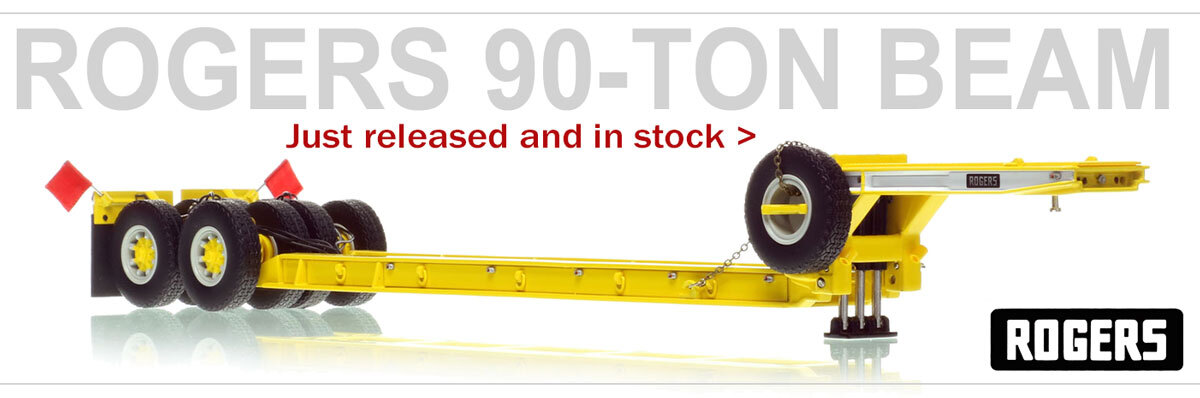 Just released...yellow Rogers 90-Ton Beam Trailer. In stock now!