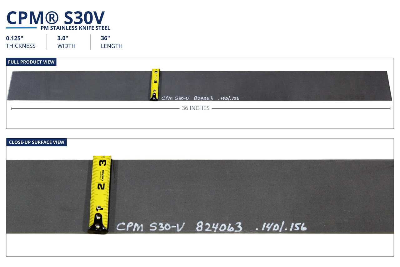 CPM® S30V PM Stainless Knife Steel - Quality Blade Steel