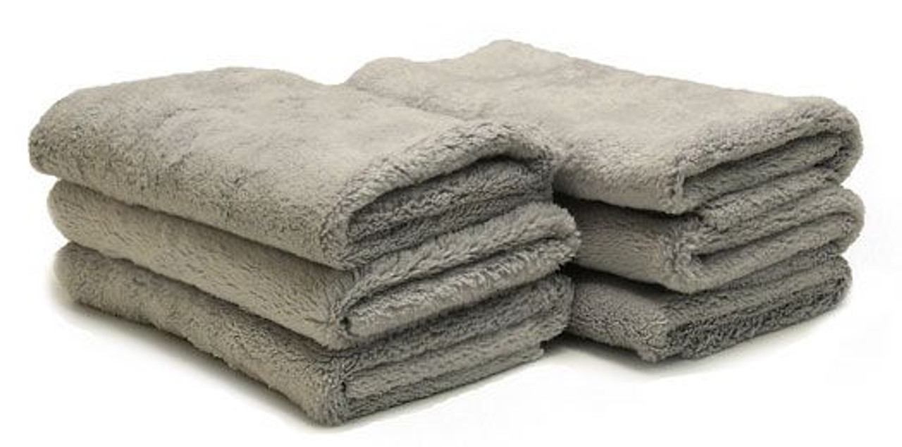 Gray Ultra Plush Edgeless Microfiber Towels (3-pack)