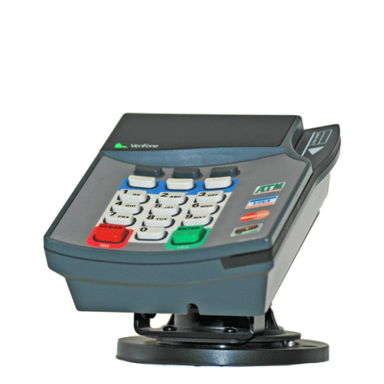 Verifone MX870 Credit Card Stand Quick Release by Swivel Stands