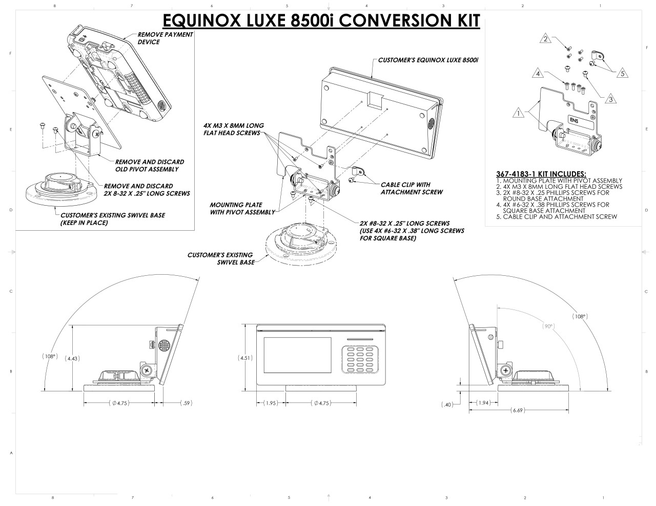 Equinox LUXE 8500i Conversion Kit