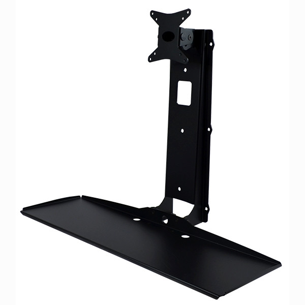 POS Wall Mount for Flat Panel Monitor and Keyboard Tray