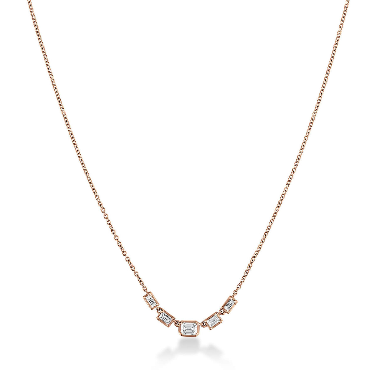 14K GOLD DIAMOND 5 HEART JANEY NECKLACE – Jen K Online