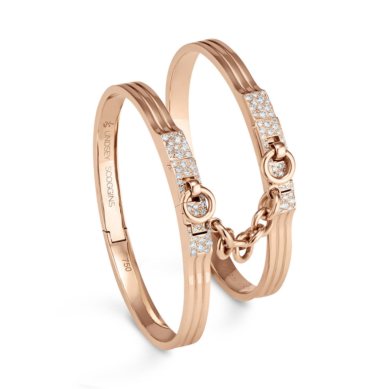 Borgioni Diamond Handcuff Ring - Rose Gold - Rings - Broken English Jewelry  – Broken English Jewelry