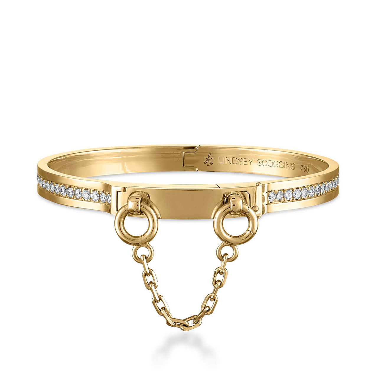 Buy HERMES Bracelet in 18kt Yellow Gold and Diamonds Rigid Opening Online  in India 