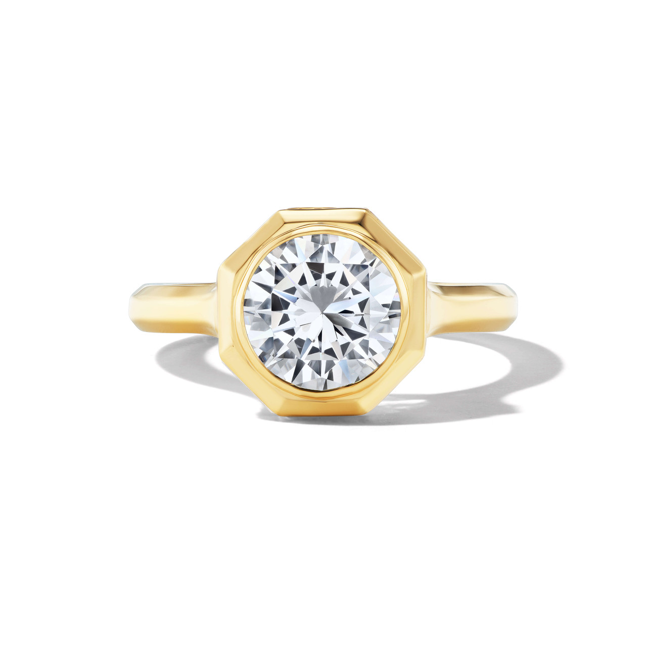 Round Cut Solitaire Engagement Ring, Bezel Set Moissanite Solitaire Wedding  Ring, Round Bezel Gold 14k/18k Bridal Ring, 4mm Wedding Ring - Etsy