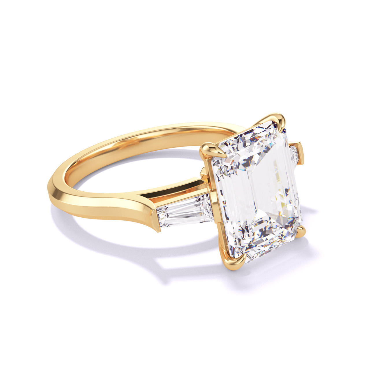 Emerald cut Diamond Engagement ring 