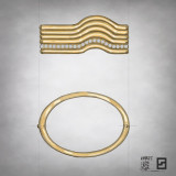 ripple effect diamond wave bangle in 18 karat gold