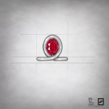 oval endless loop with ruby and platinum