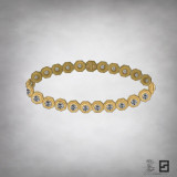 still bezel octagon tennis bracelet