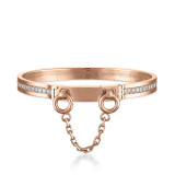 oath single cuff in rose gold with pave diamond row; pave diamond bracelet