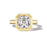 bezel-set-Asscher-cut-diamond-ring-yellow-gold