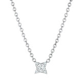 Diamond star necklace in 18k white gold