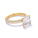 Yellow Gold Asscher Cut Solitaire Engagement Ring