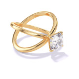 CUSHION CUT DIAMOND ENGAGEMENT RING WITH A CLASSIC 4 PRONG AXIS SETTING IN 18K YELLOW GOLD