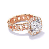 Rose gold cushion cut halo engagement rings