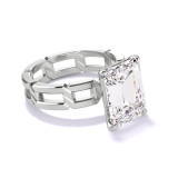 Emerald Cut Diamond Solitaire Ring