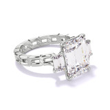 Custom Emerald Cut Engagement Rings