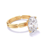 Gold Oval Engagement Ring with a Classic 4 Prong Chance Setting