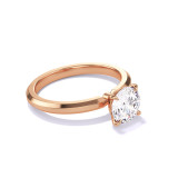 ROUND CUT DIAMOND ENGAGEMENT RING WITH A CLASSIC 4 PRONG THREE PHASES SLIM SETTING IN 18K ROSE GOLD