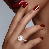 Round Halo Diamond Engagement Rings on hand