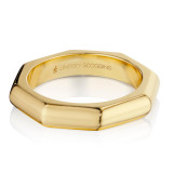 domed 18k gold wedding band