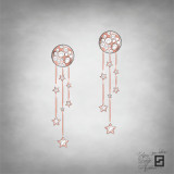 diamond moon and stars earrings