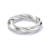 eight sided twisted eternity band in high polished platinum