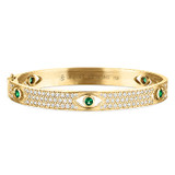 Custom Design Story: An Emerald, Diamond & Gold Evil Eye Bracelet 