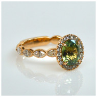 Custom Design Story: A Green Sapphire Engagement Ring